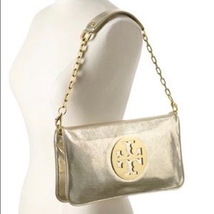 Tory Burch Metallic Reva Clutch